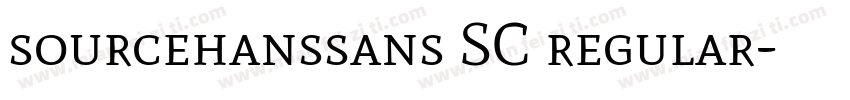 sourcehanssans SC regular字体转换